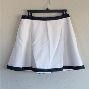 Ann Taylor - White and Black Leather Skirt
